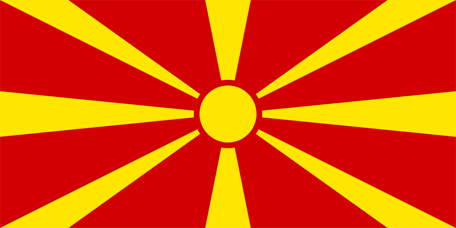 Nordmazedoniens flagga