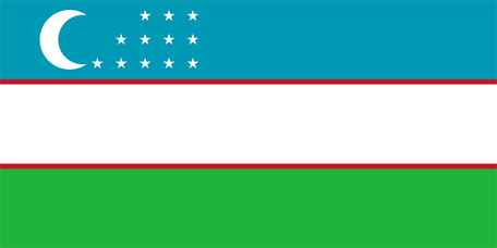 Usbekistans flagga